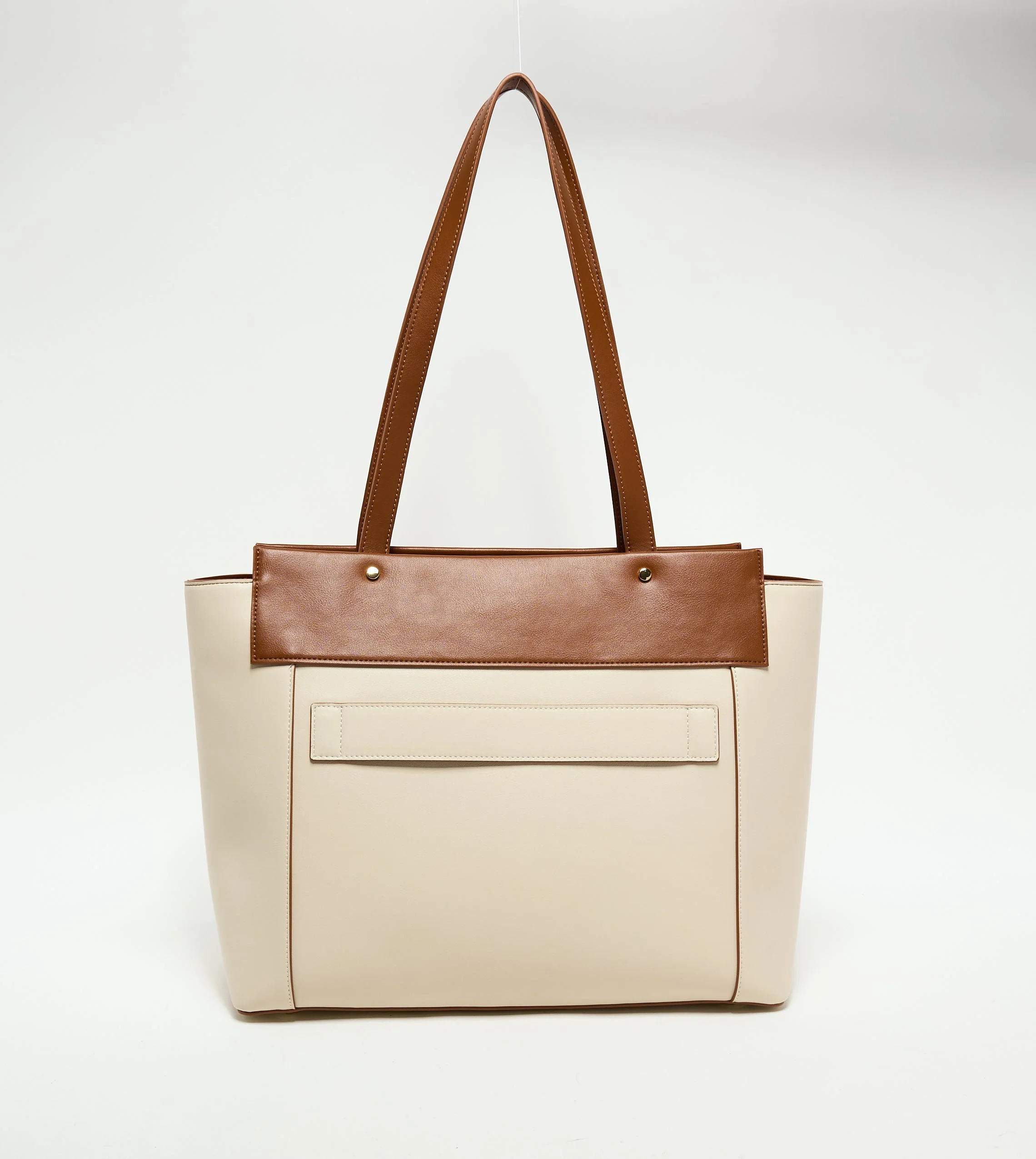 Minimalist Women's Brown Tote Bag - Image 3