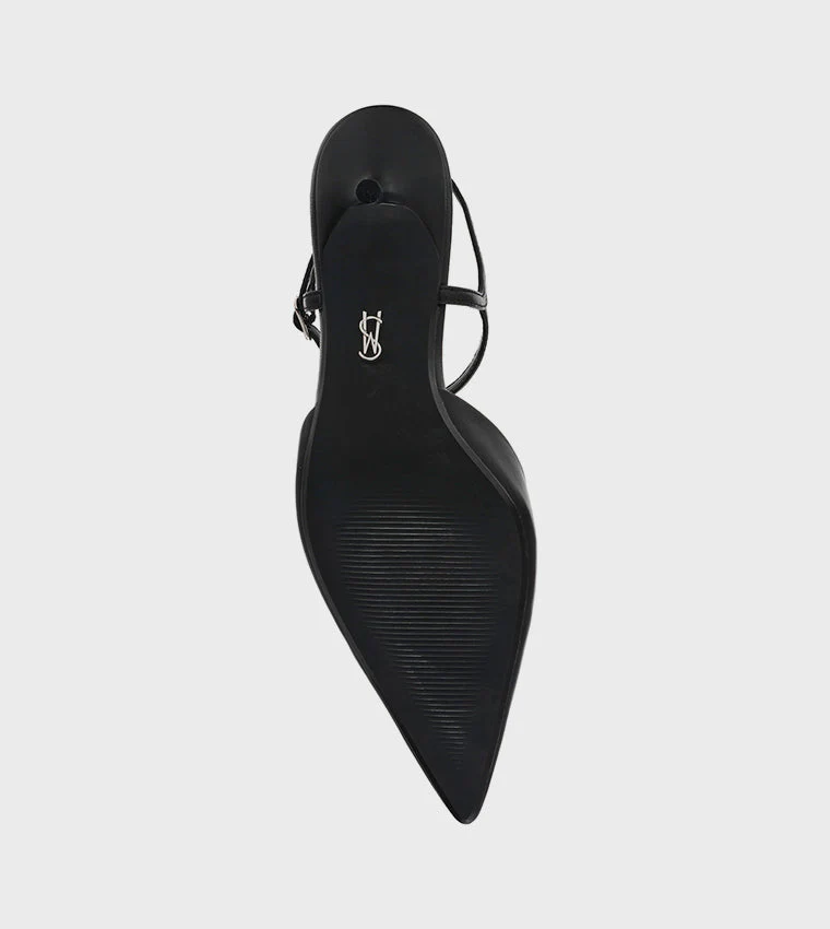 Adelaide Women's Black Leather Heels - Image 2