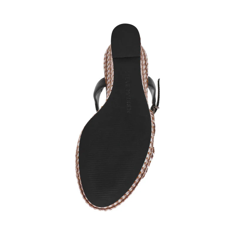 Aztec Black Multicolor Women's Wedge Sandals - Image 3