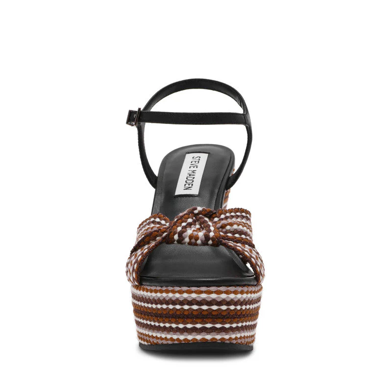 Aztec Black Multicolor Women's Wedge Sandals - Image 4