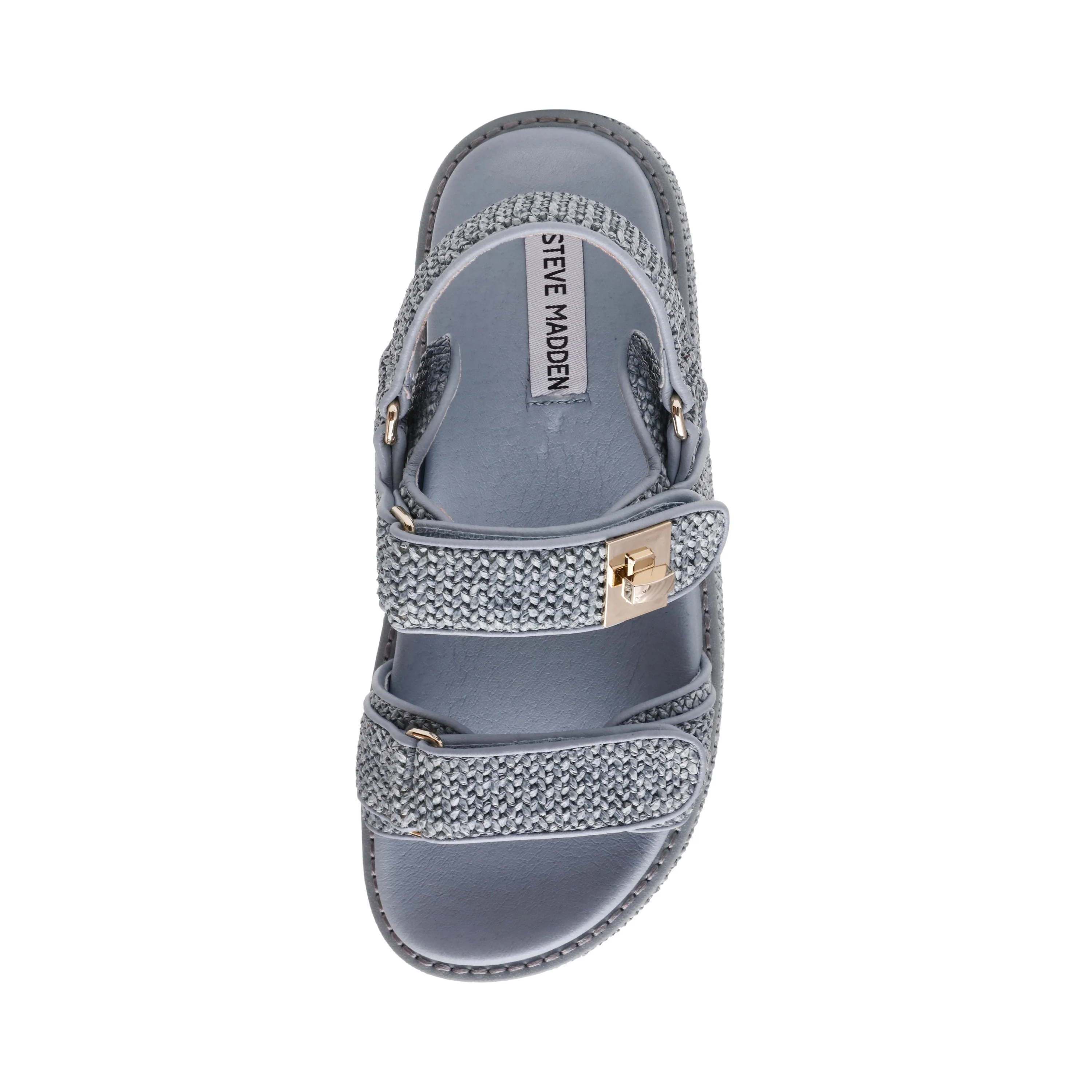 Bigmona Women's Blue Raffia Sandals - Image 4