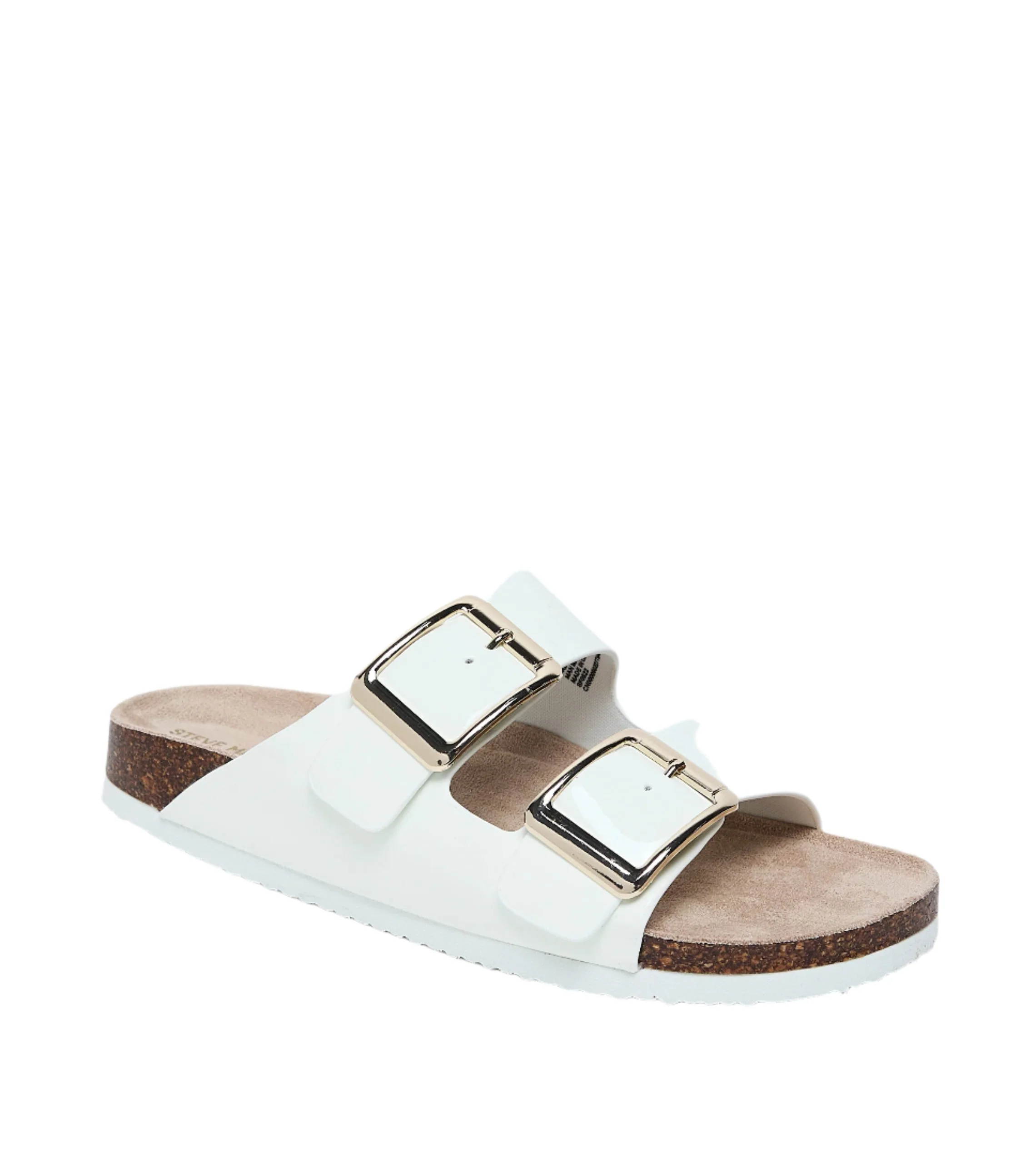 Bodiee Women's White Patent Flat Sandals
