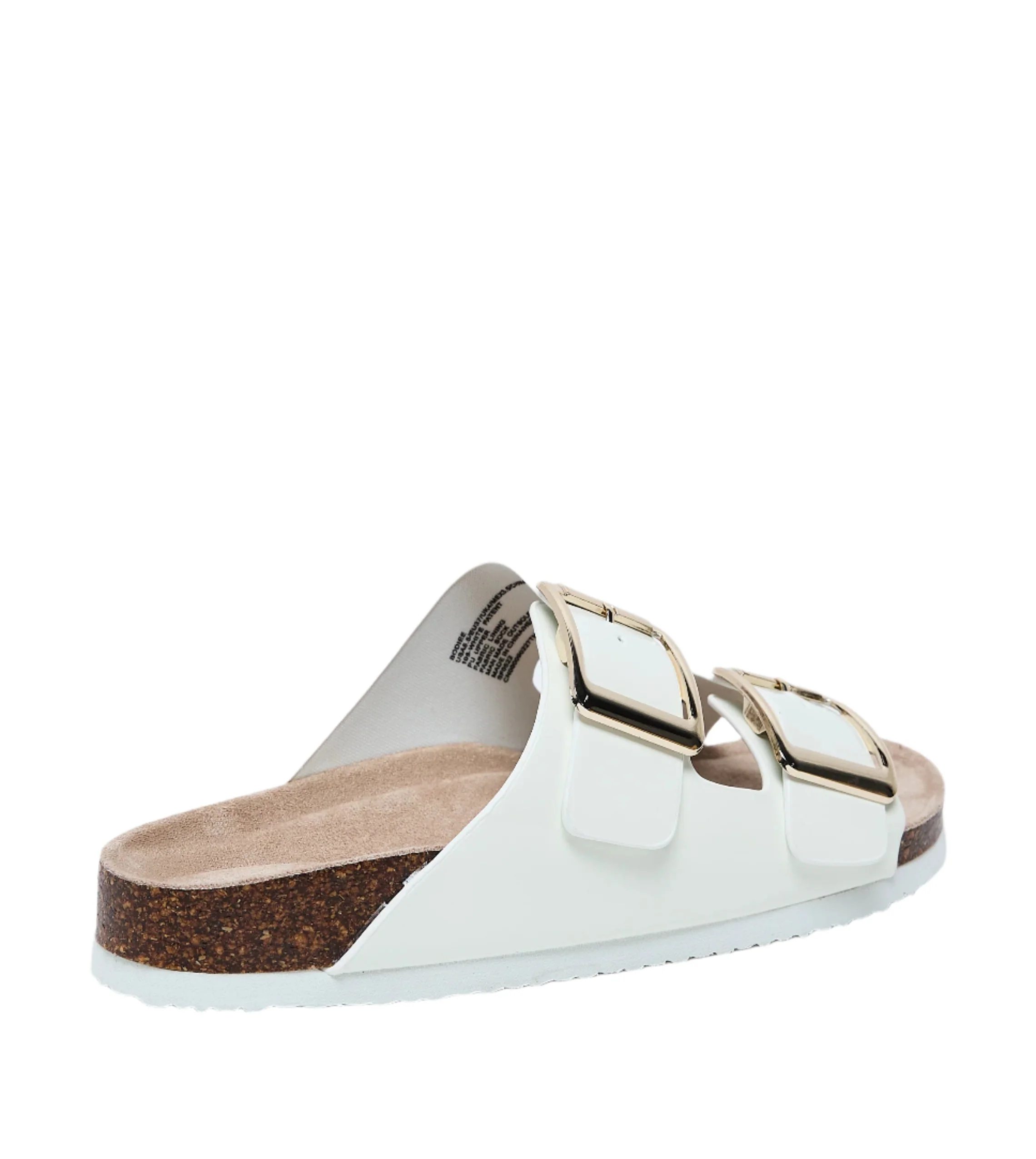 Bodiee Women's White Patent Flat Sandals - Image 3
