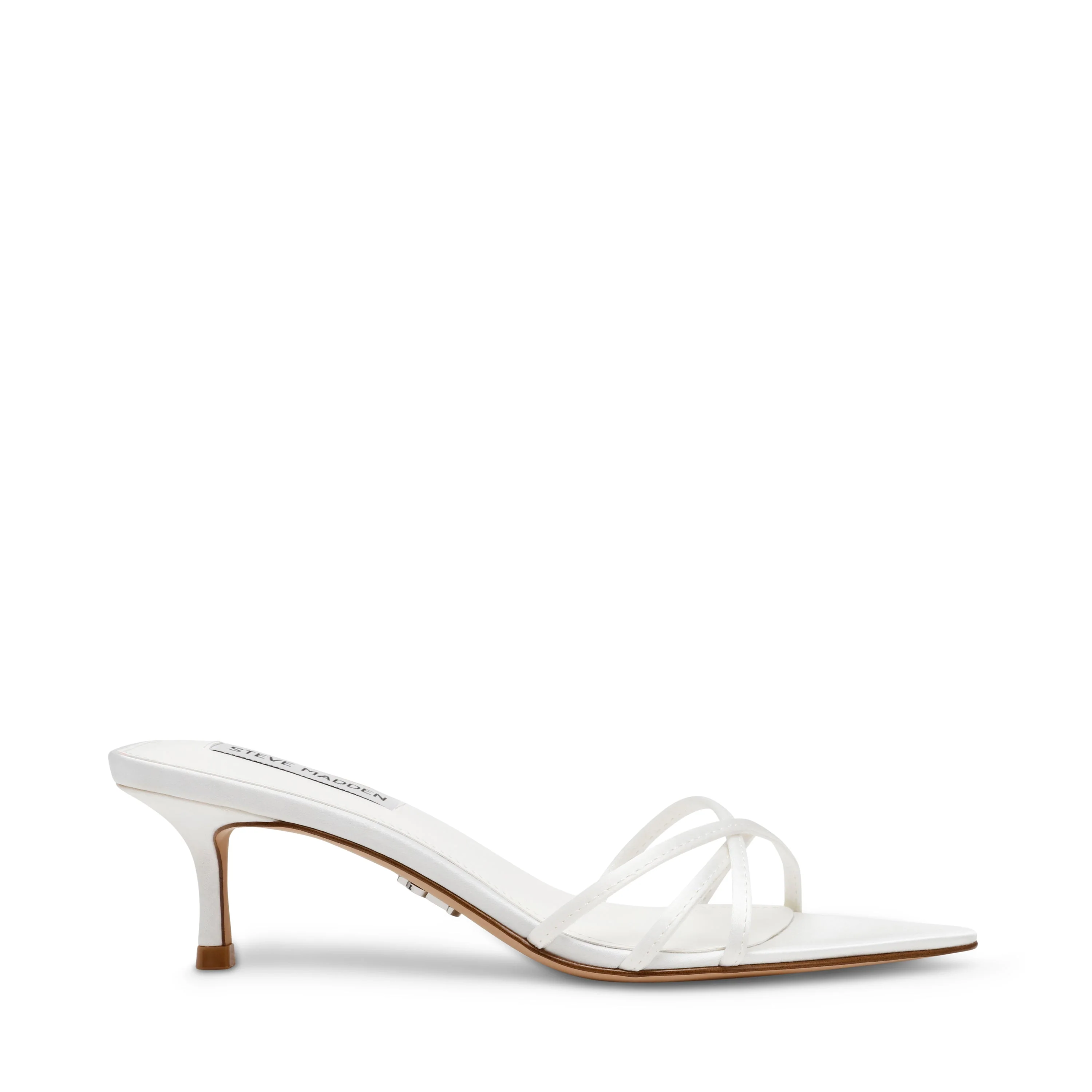 Candela Women's White Satin Heels