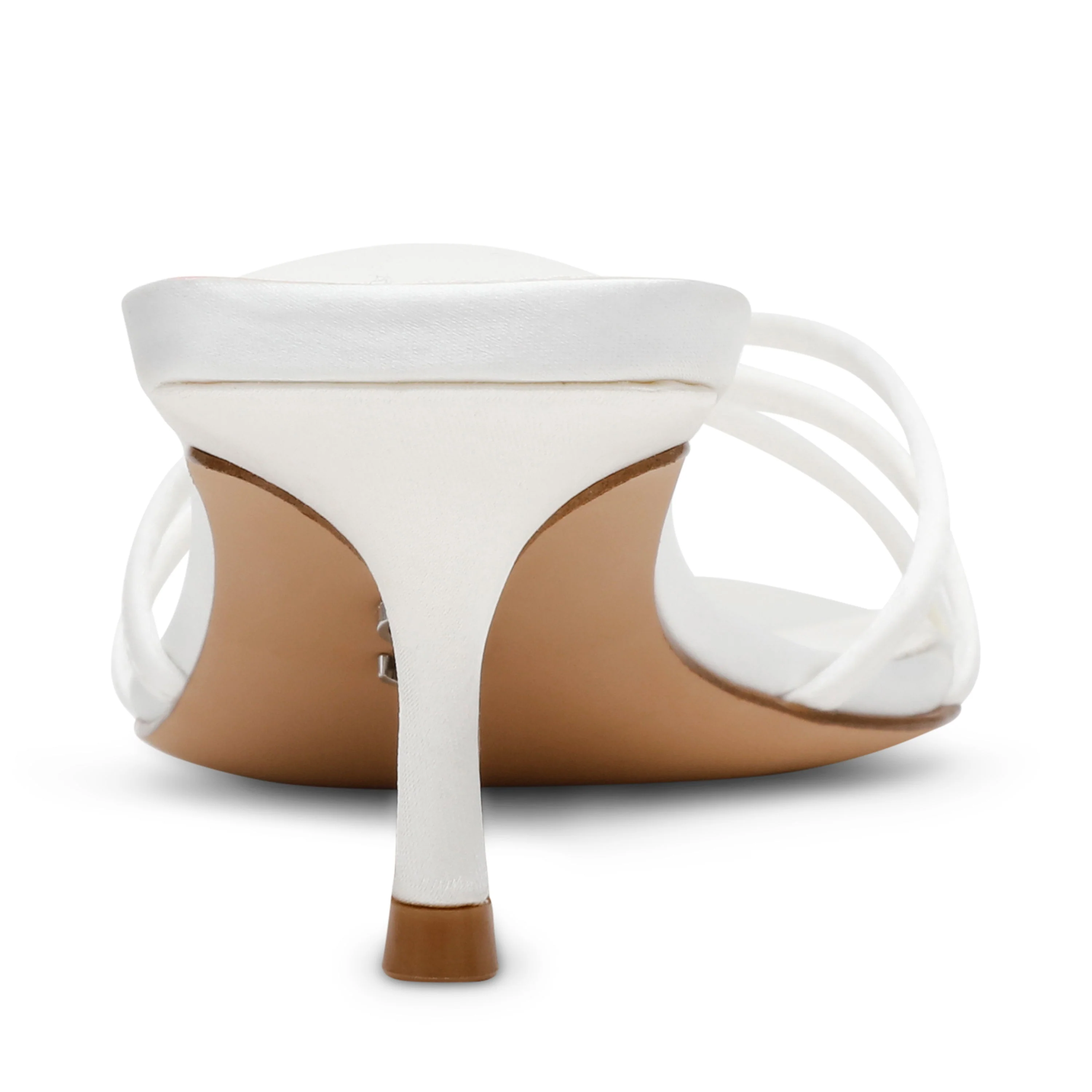 Candela Women's White Satin Heels - Image 3