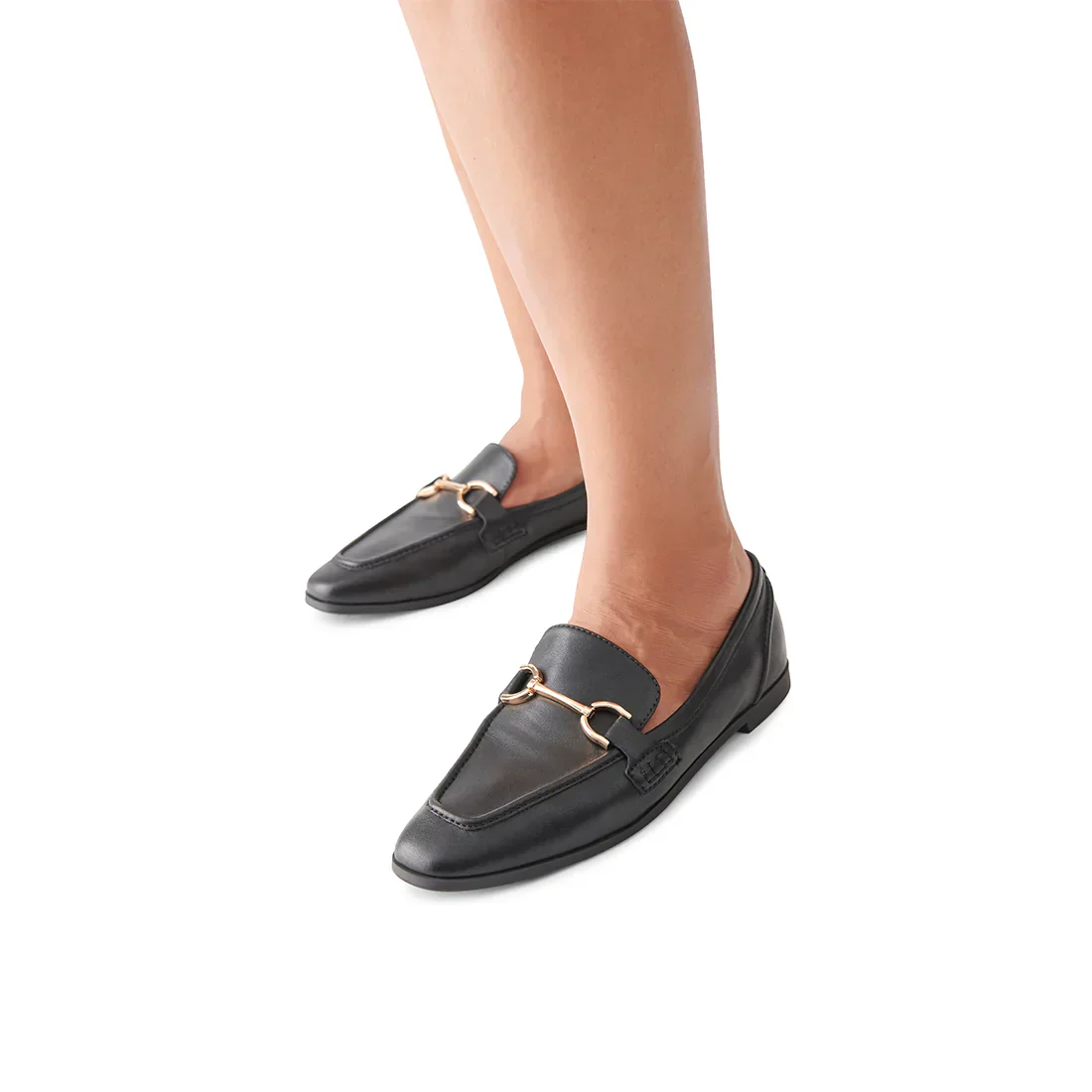 Carrine Women's Black Leather Loafers - Image 7
