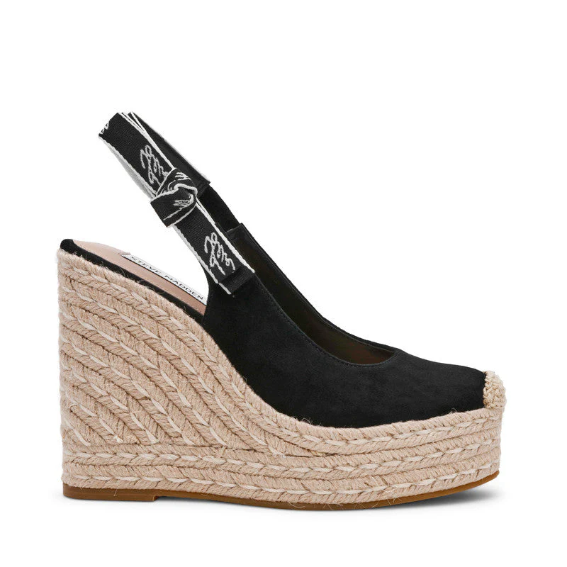 Demmi Women Black Wedges - Image 3