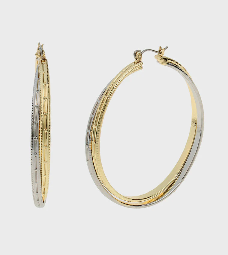 Double Crossed Hoop Women's Multi Earrings