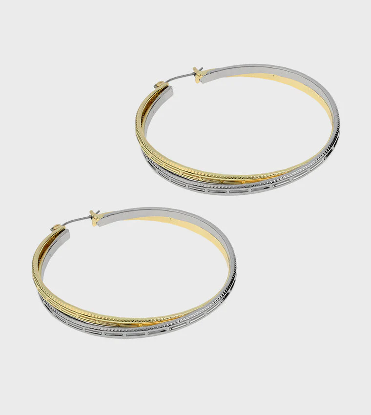 Double Crossed Hoop Women's Multi Earrings - Image 3