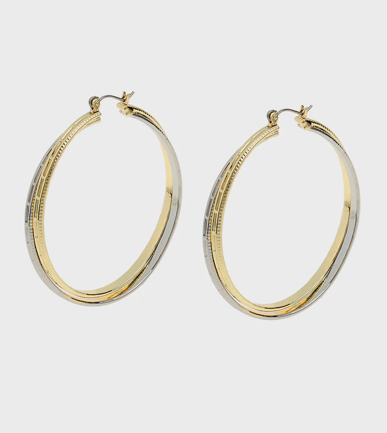 Double Crossed Hoop Women's Multi Earrings - Image 4