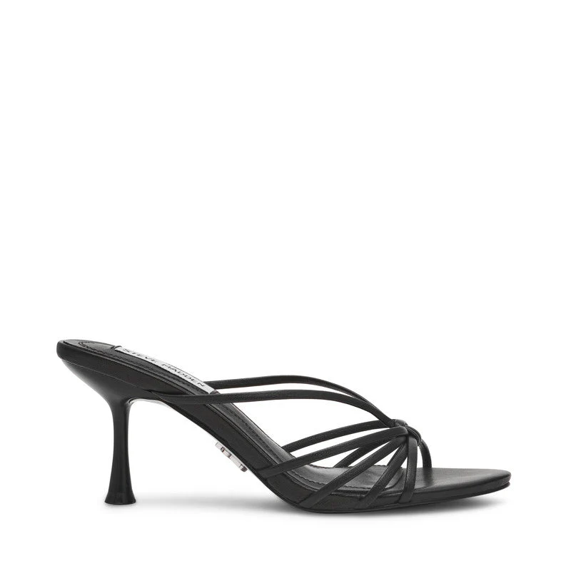 Edna Black Women's Mid-Evening Sandals - Image 5