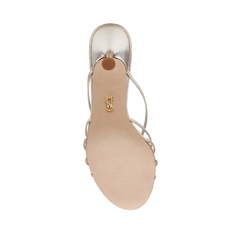 Edna Champagne Women's Mid-Evening Sandals - Image 3