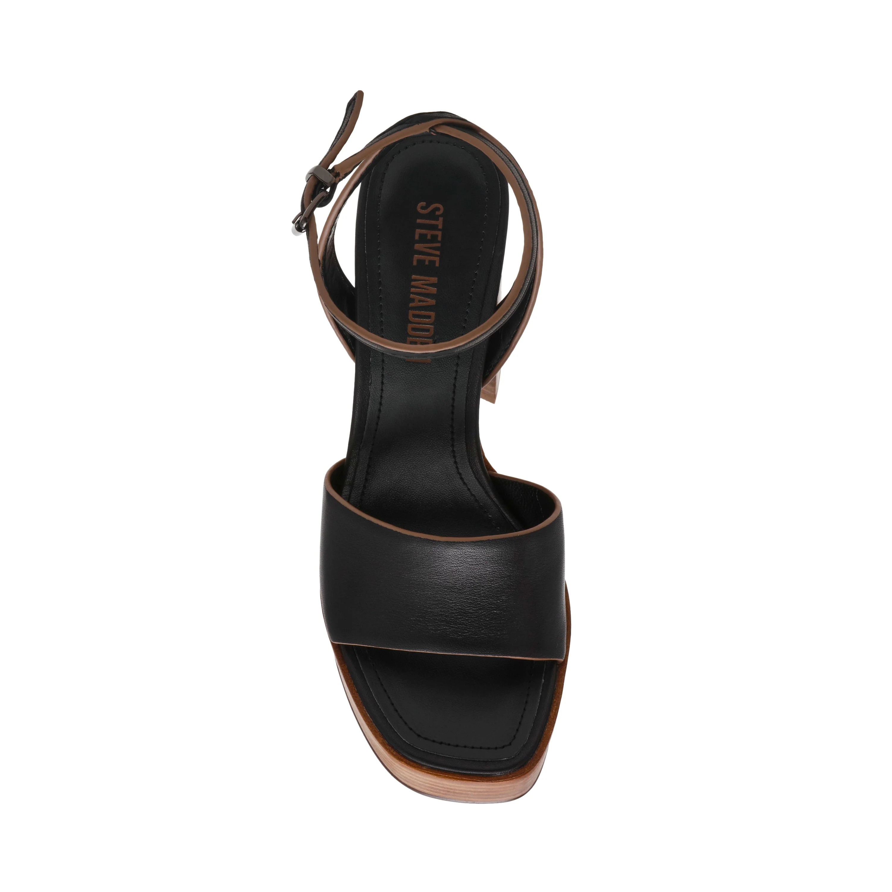 Floria Women's Black Leather Heels - Image 4