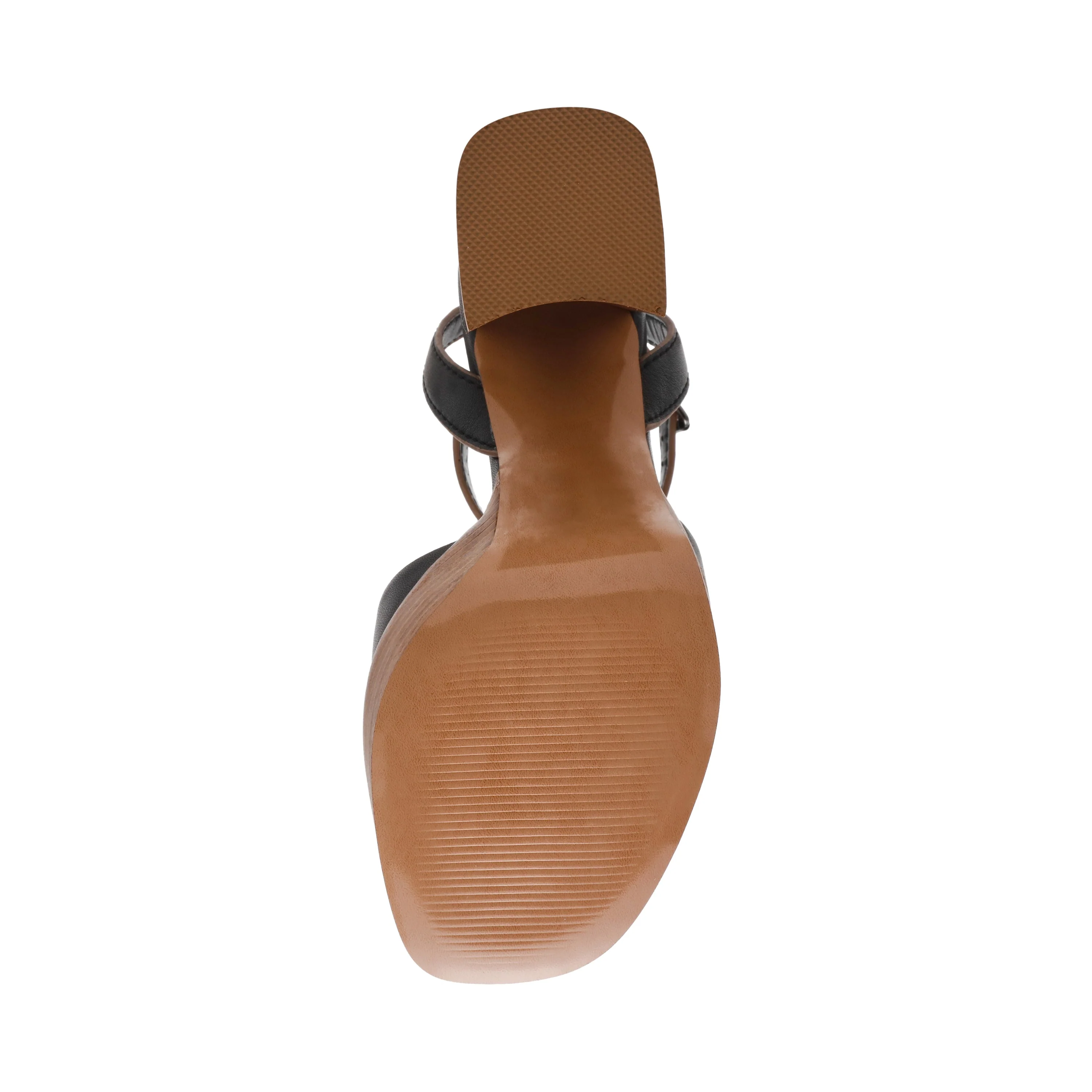 Floria Women's Black Leather Heels - Image 5