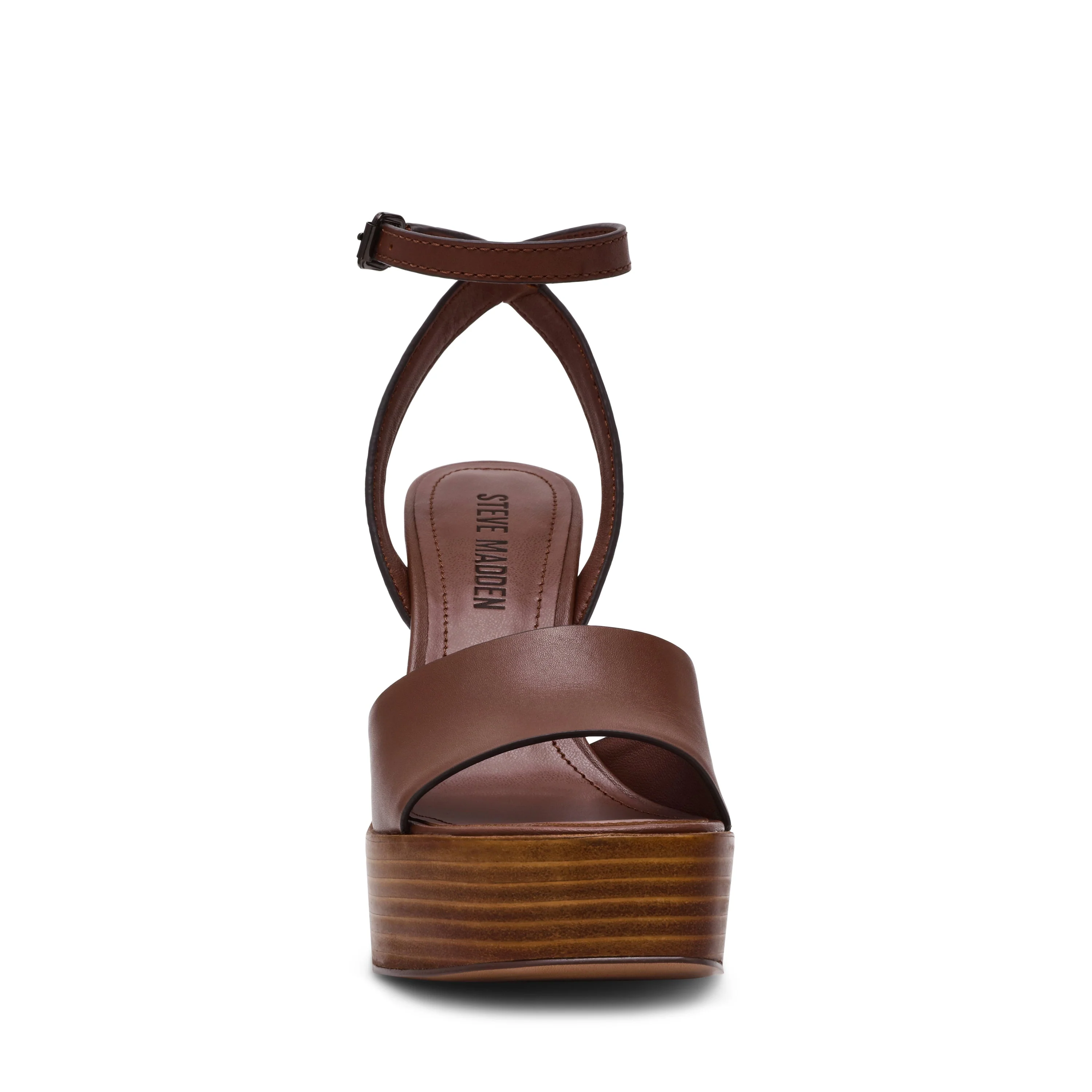 Floria Women's Brown Leather Heels - Image 3