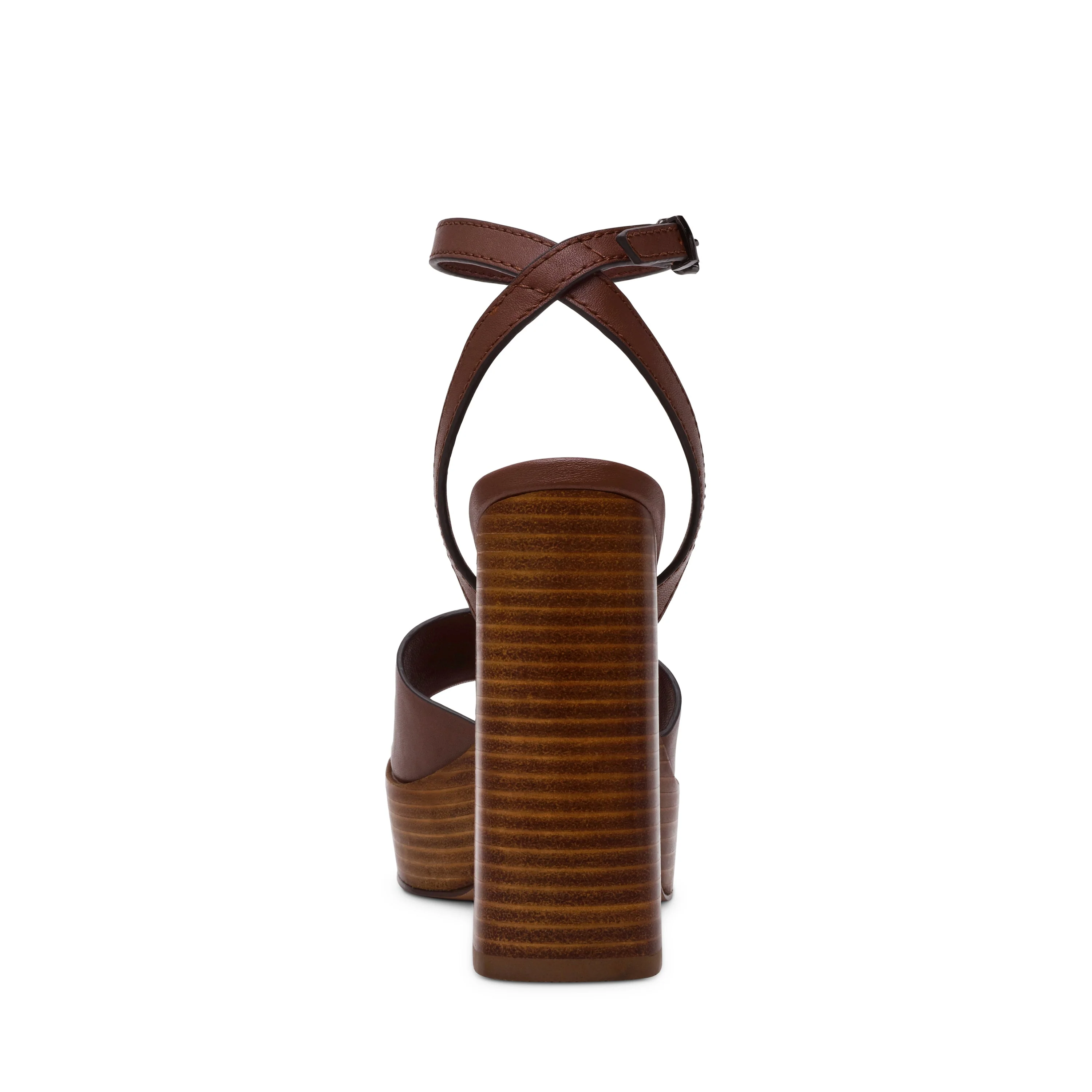 Floria Women's Brown Leather Heels - Image 4