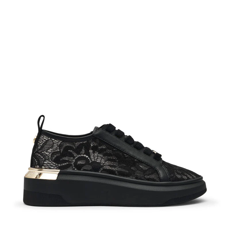 Glacial-L Women's Black Lace Sneakers