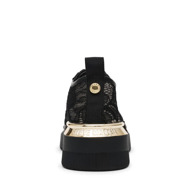 Glacial-L Women's Black Lace Sneakers - Image 2