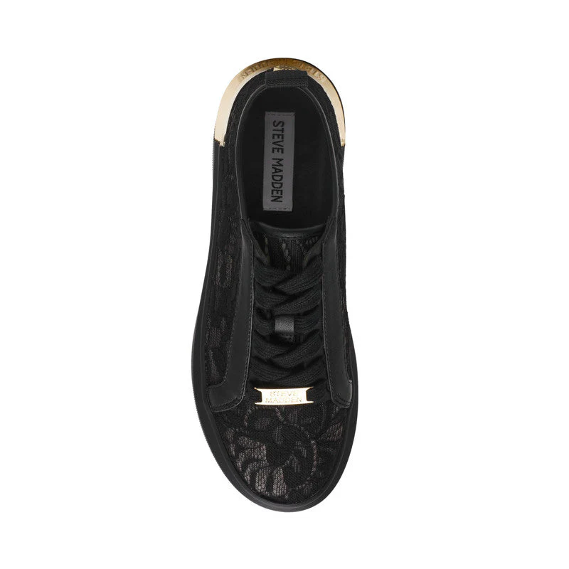 Glacial-L Women's Black Lace Sneakers - Image 3