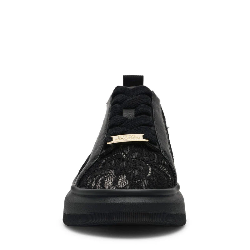 Glacial-L Women's Black Lace Sneakers - Image 4