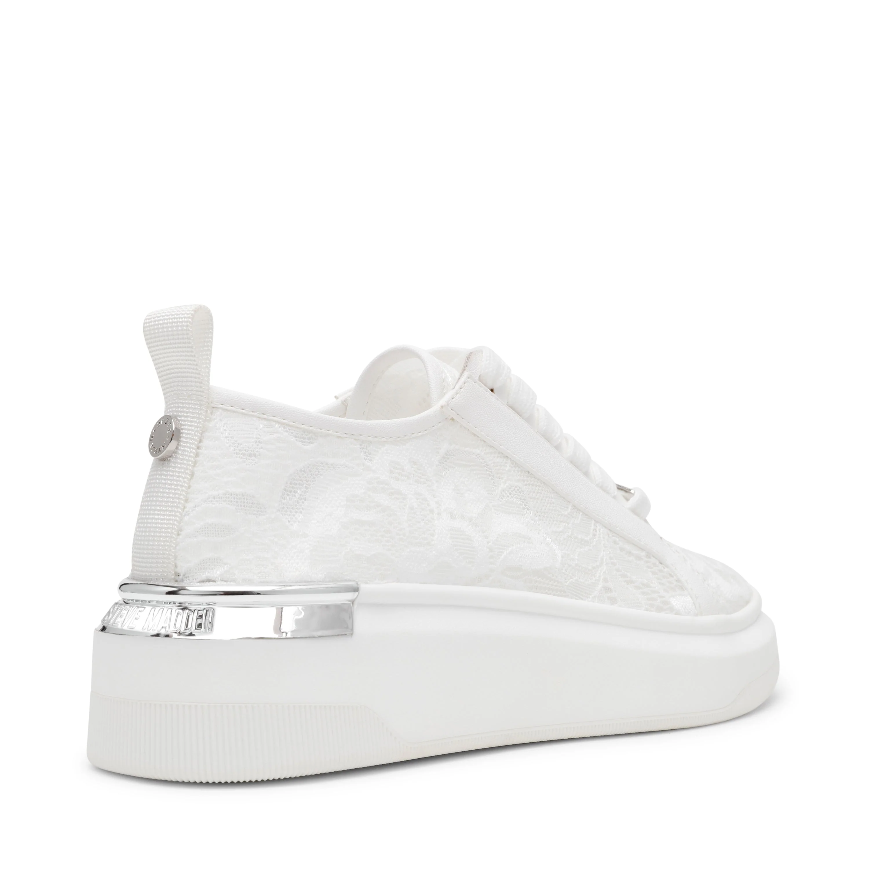Glacial-L Women's White Lace Sneakers - Image 3
