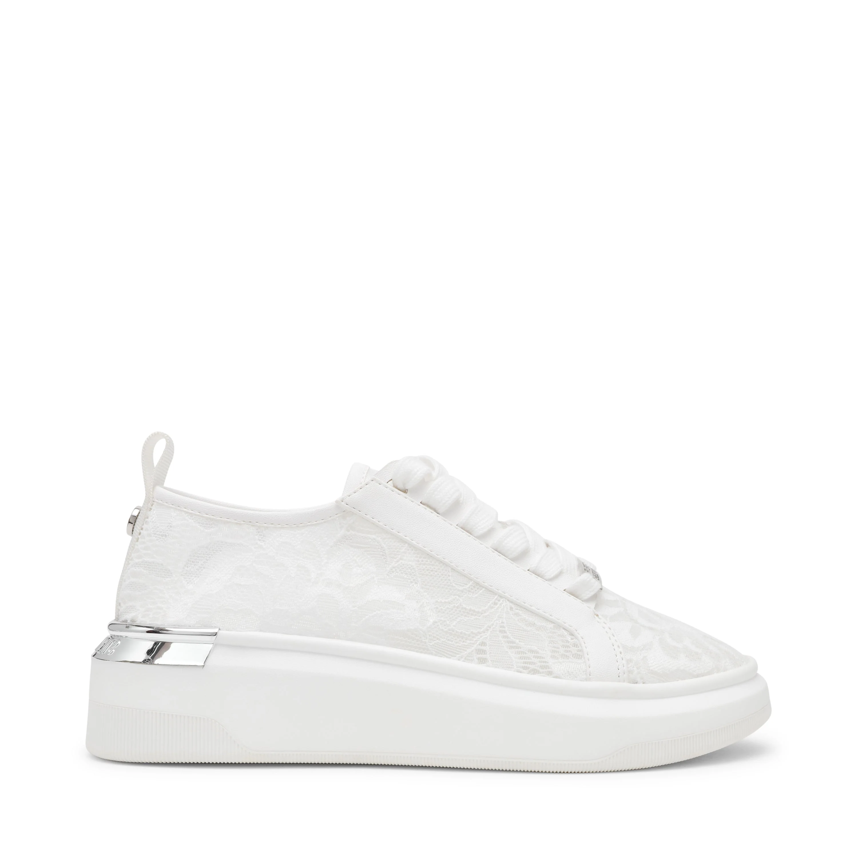 Glacial-L Women's White Lace Sneakers - Image 6