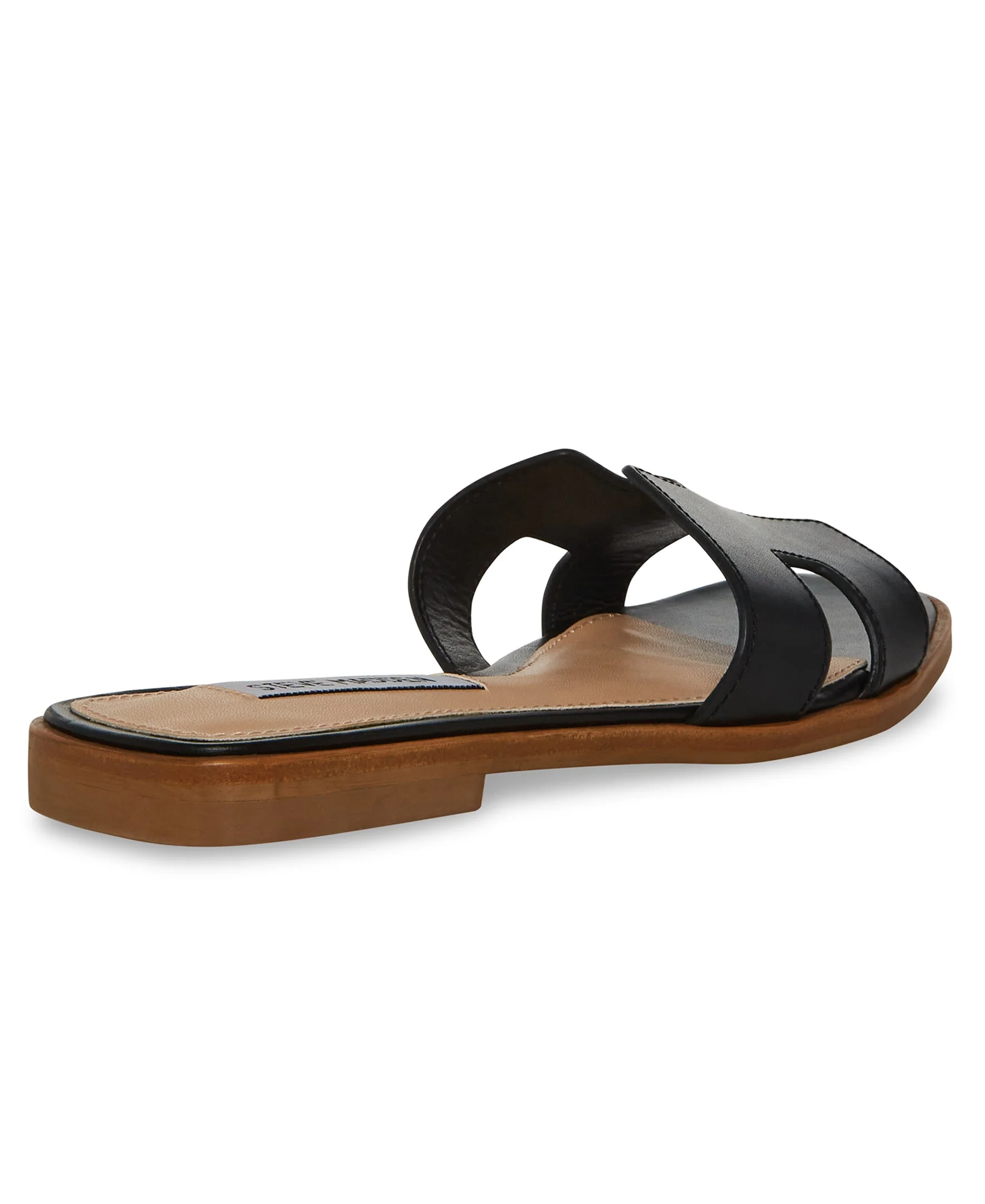 Hadyn Women's Black Leather Flat Sandals - Image 5