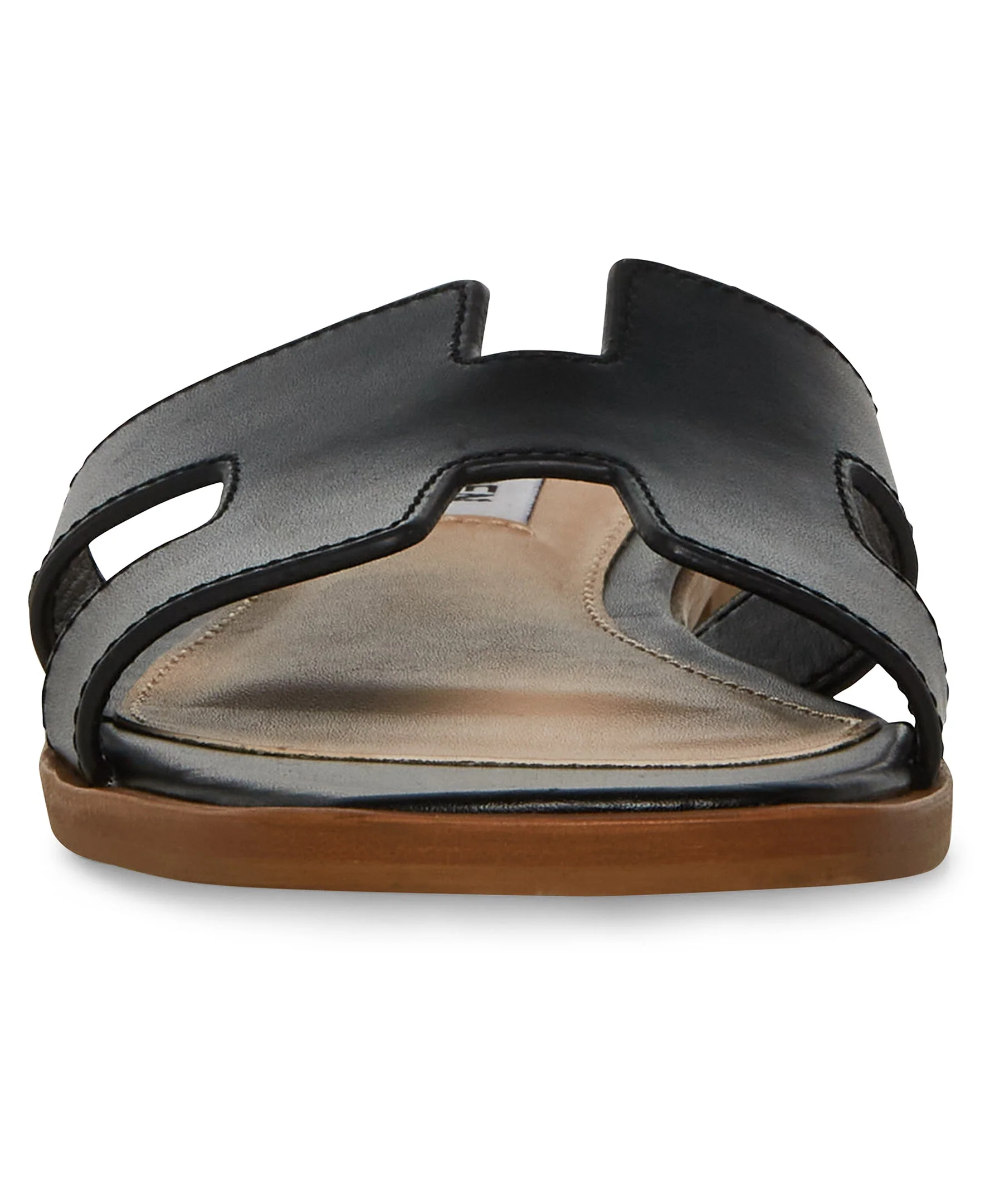 Hadyn Women's Black Leather Flat Sandals - Image 6