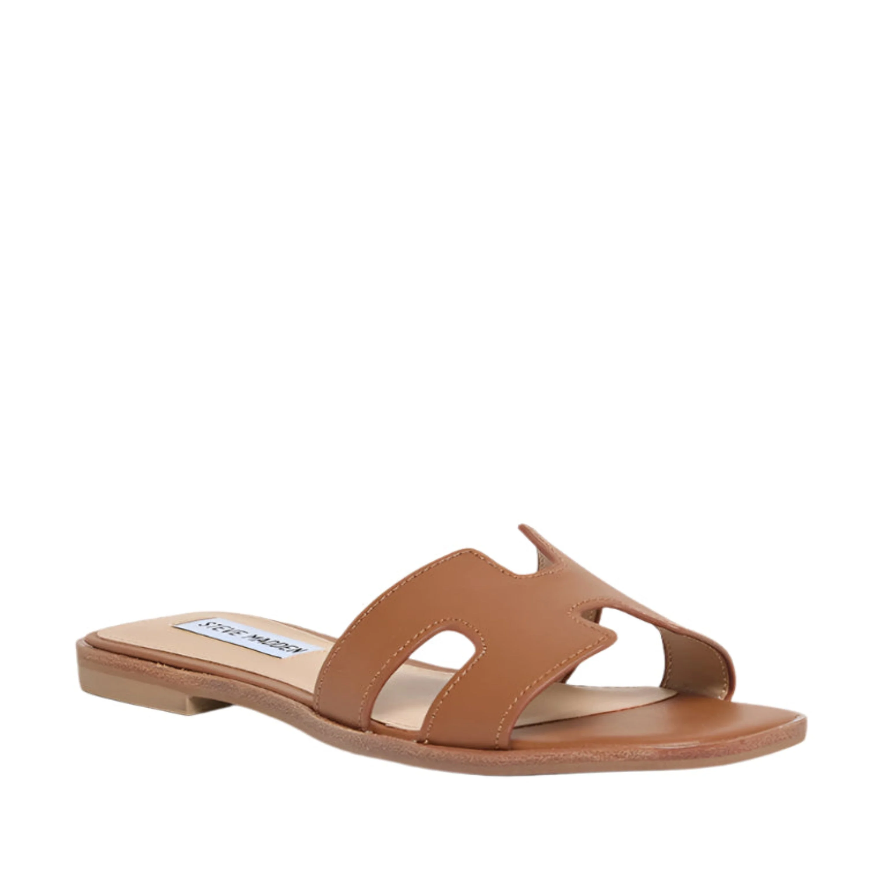 Hadyn Women's Cognac Leather Flat Sandals