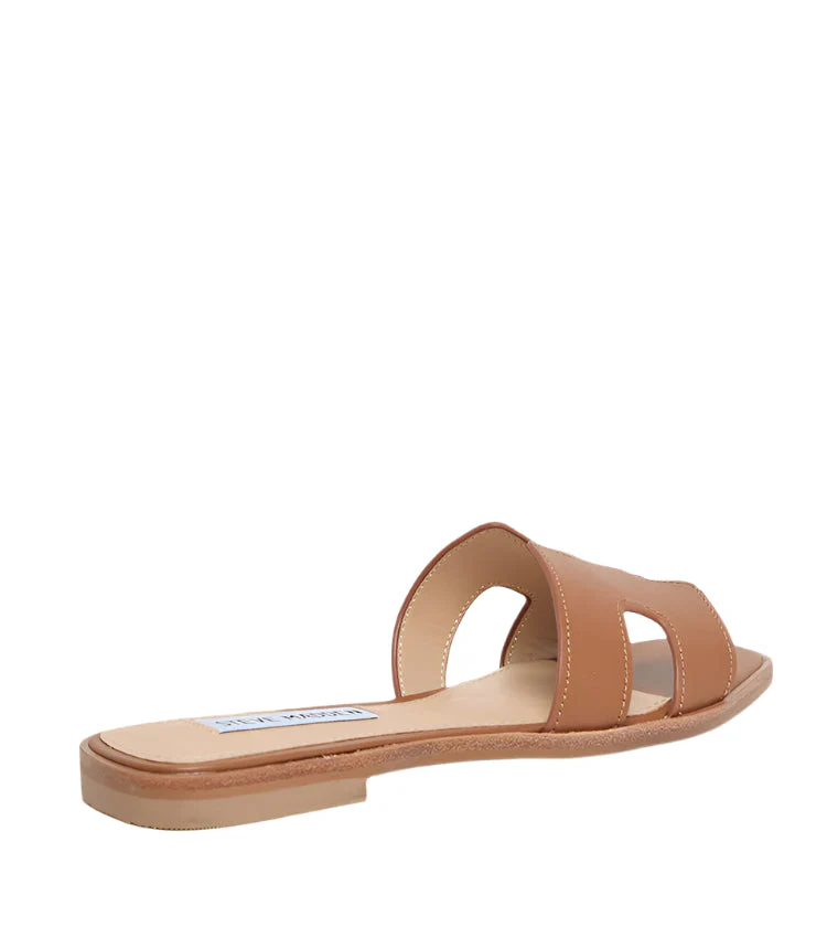Hadyn Women's Cognac Leather Flat Sandals - Image 4