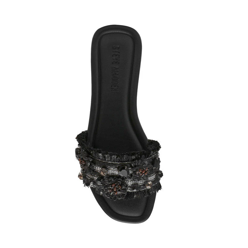 Hampton St. Black Women's Flat Sandals - Image 3