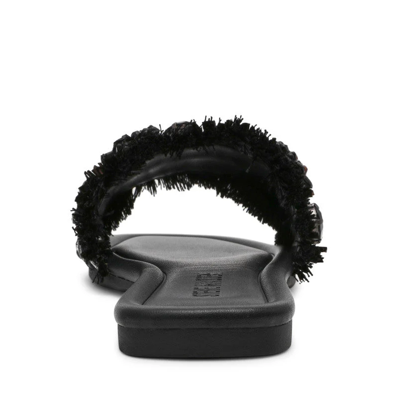 Hampton St. Black Women's Flat Sandals - Image 4