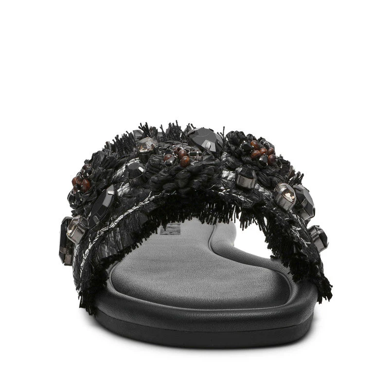 Hampton St. Black Women's Flat Sandals - Image 5
