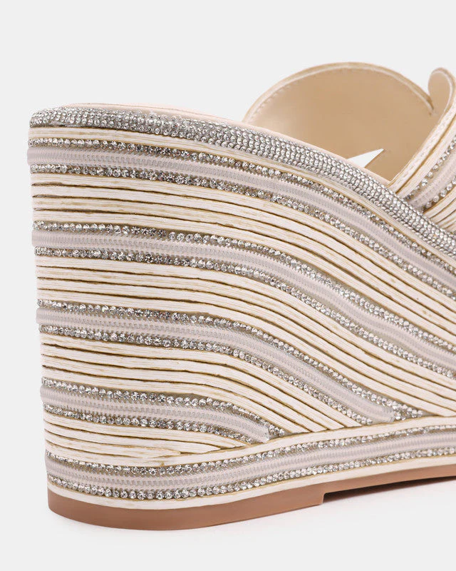 Justice Women Cream Wedges - Image 2