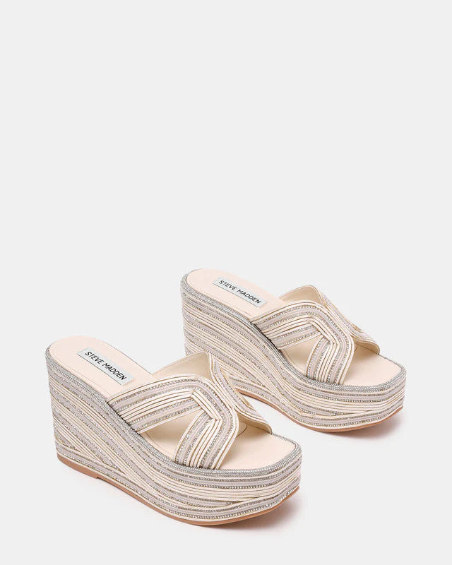 Justice Women Cream Wedges - Image 3