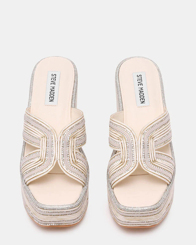 Justice Women Cream Wedges - Image 4