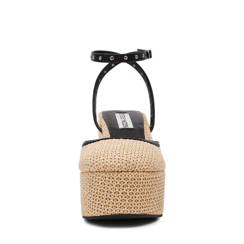 Kosmic Black Women's Wedge Sandals - Image 3