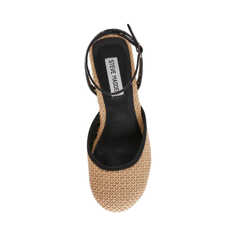 Kosmic Black Women's Wedge Sandals - Image 5