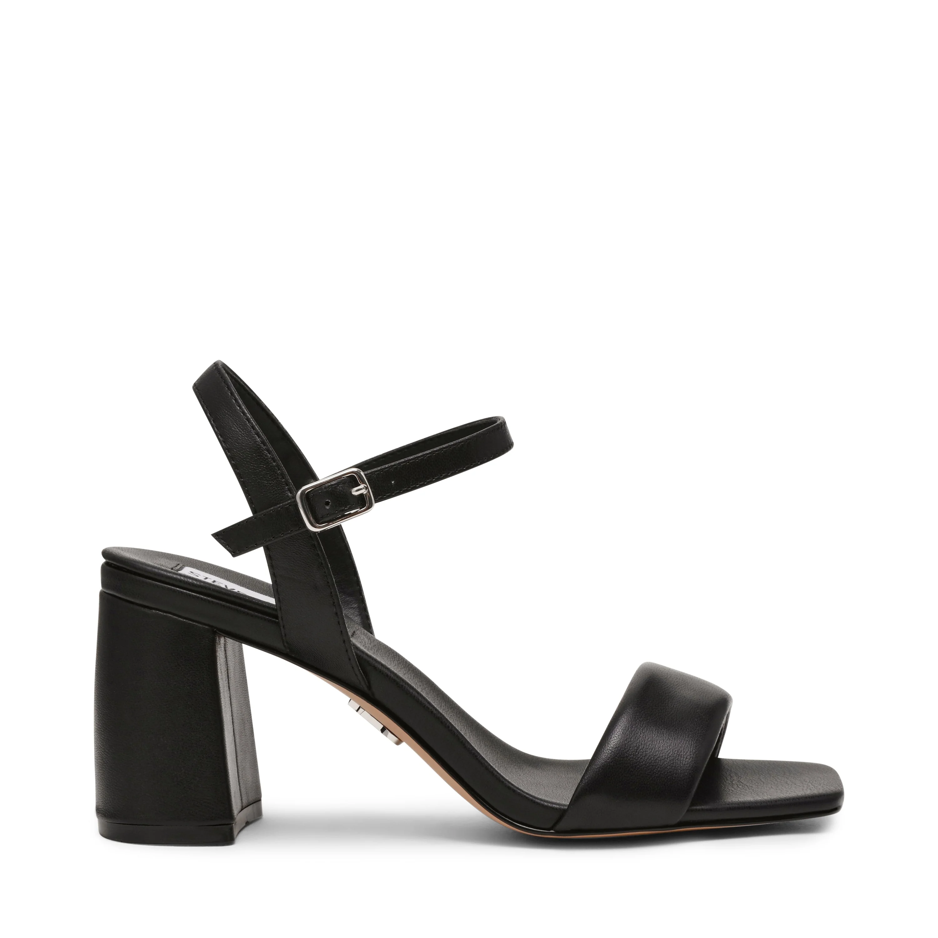 Layney Women's Black Leather Heels