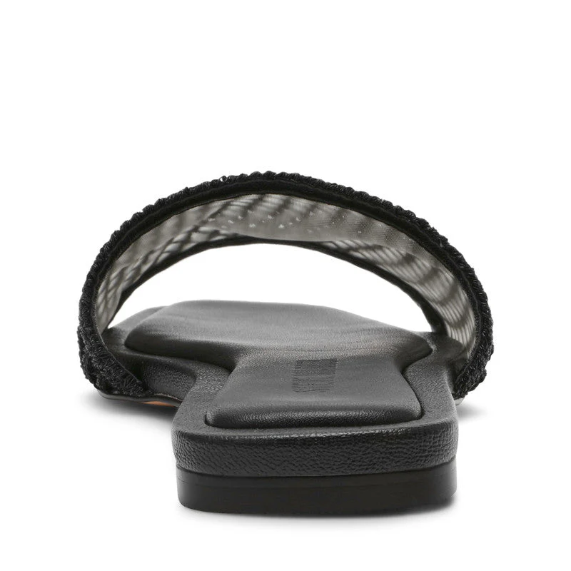 Lazzo Black Women's Flat Sandals - Image 4