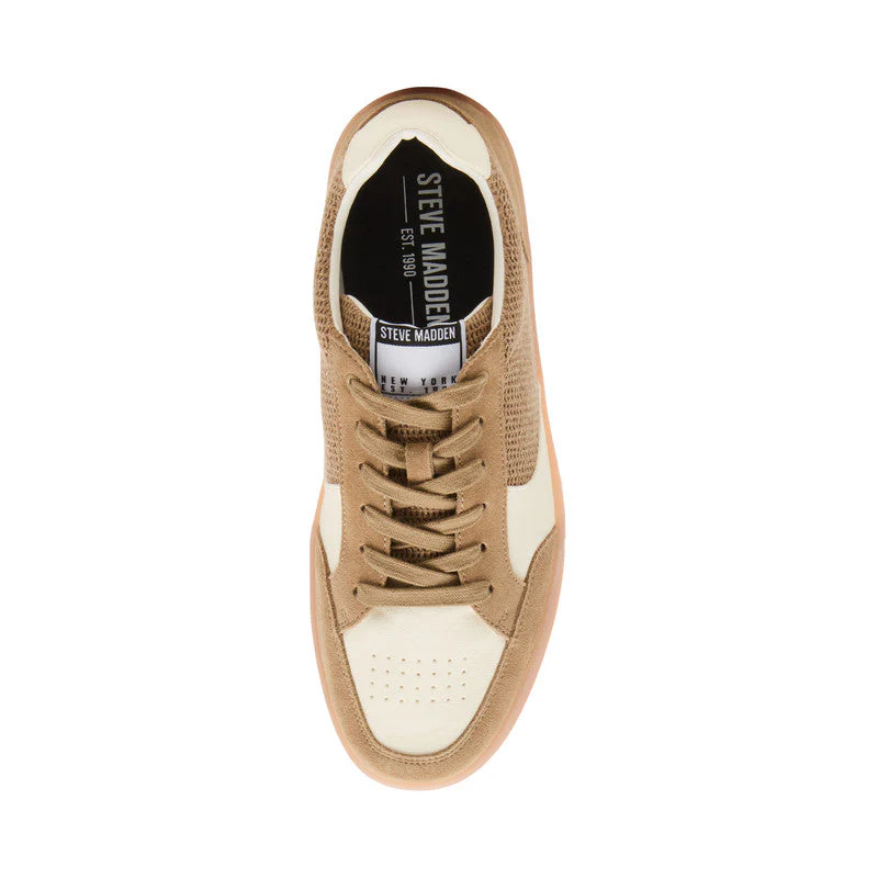 Leobardo Men's Cream Lace-Up Shoes - Image 5
