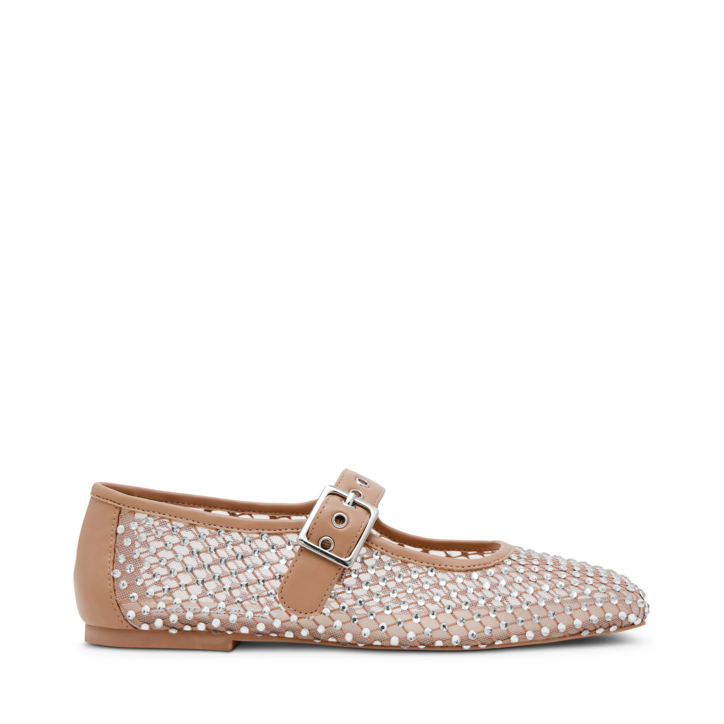 Marcela Women's Tan Mesh Ballerinas - Image 6