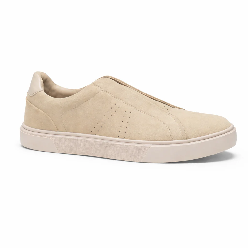 Mlacer Men's Taupe Casual Slip-Ons