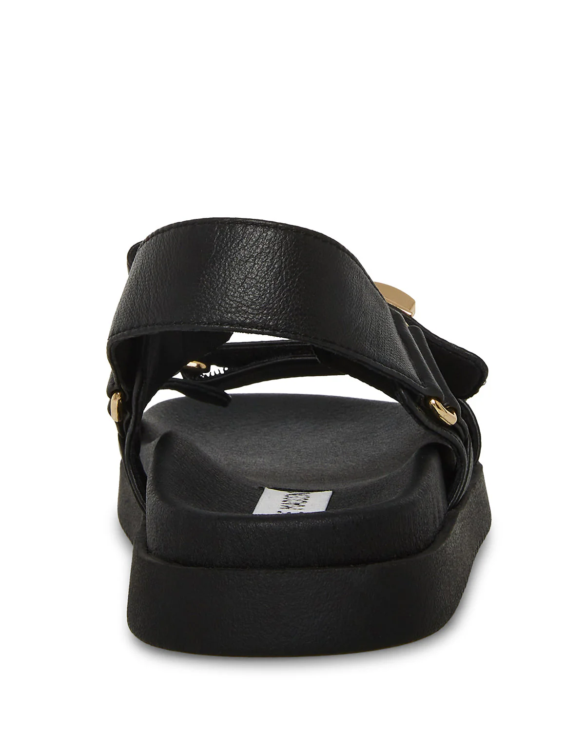 Mona Women's Black Leather Flat Sandals - Image 5
