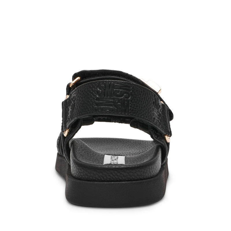 Mona Black Women's Flat Sandals - Image 4