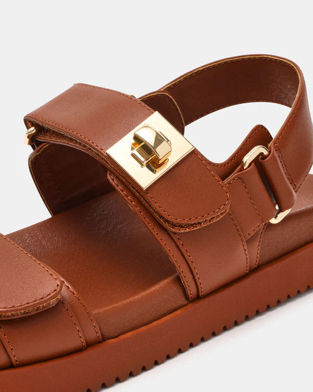 Mona Bronze Women's Flat-Casual Sandals - Image 2