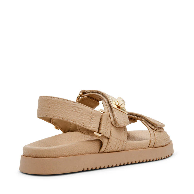 Mona-Sm Light Brown Women's Flat-Casual Sandals - Image 2