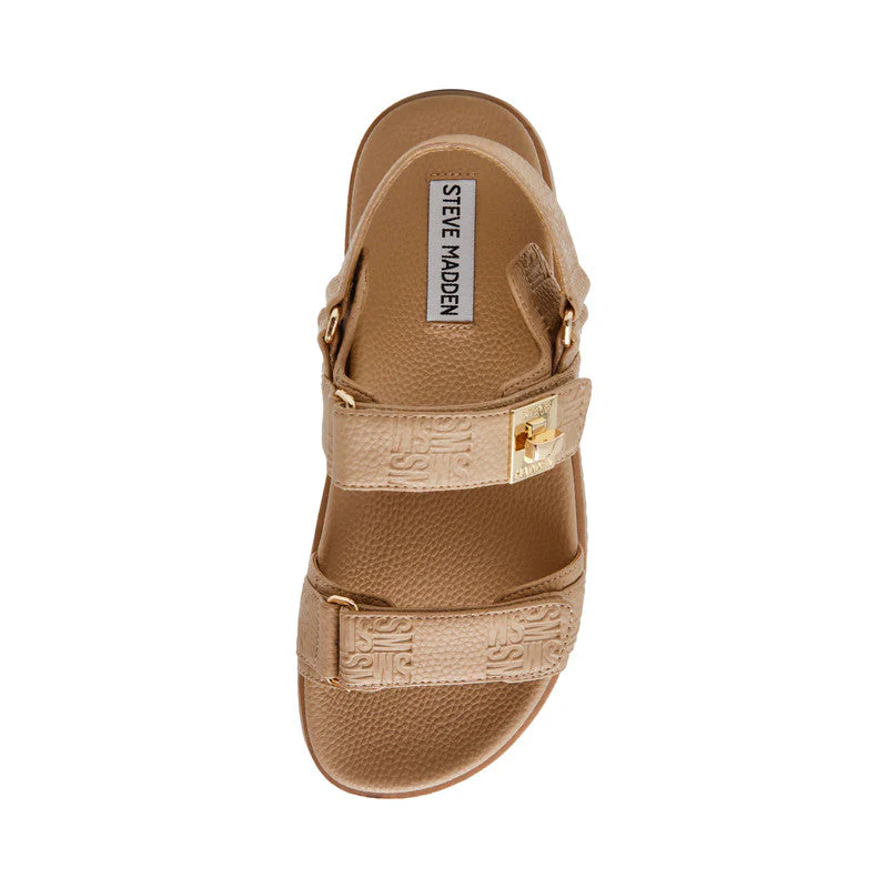 Mona-Sm Light Brown Women's Flat-Casual Sandals - Image 6