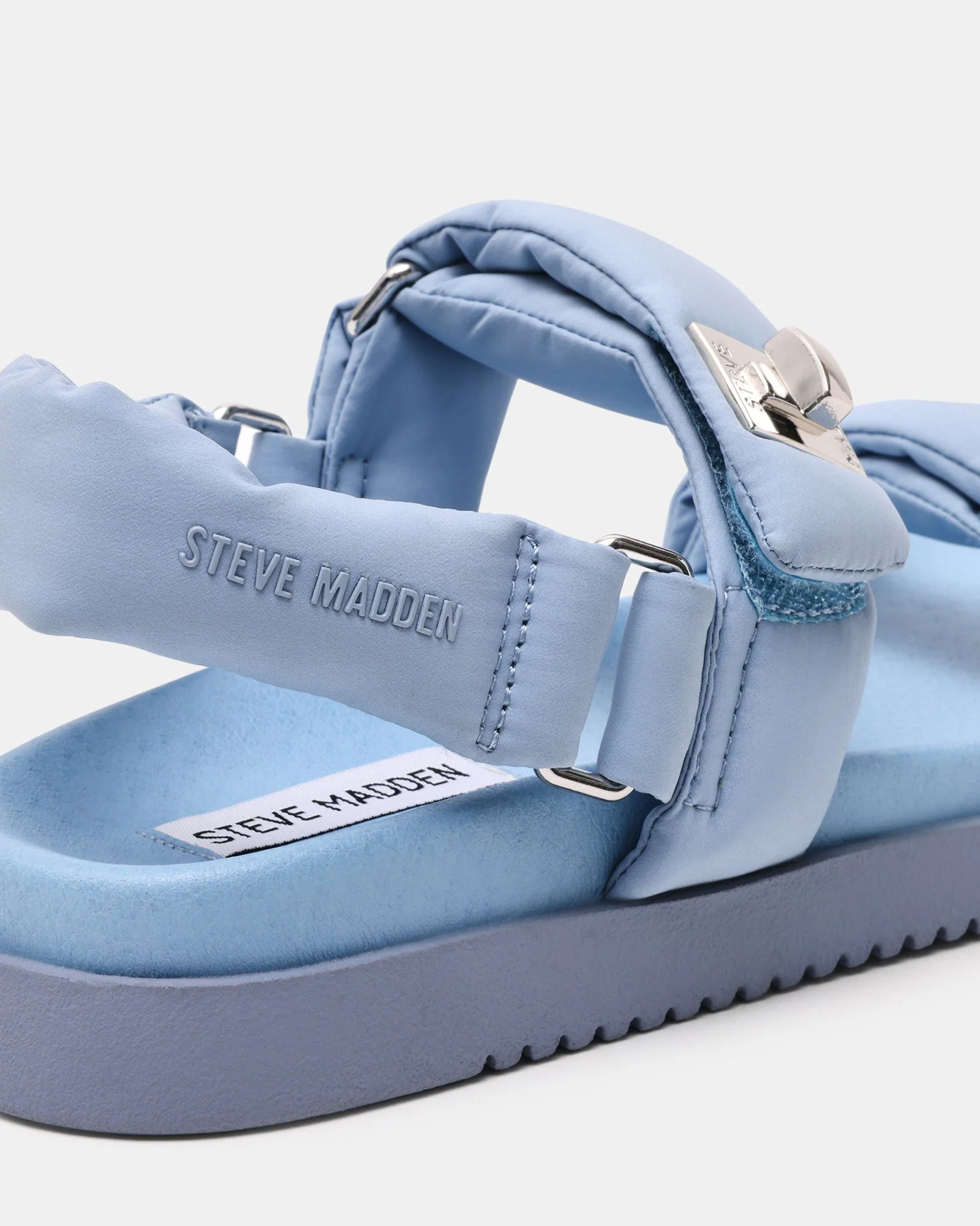 Monat Women's Blue Nylon Flat Sandals - Image 4