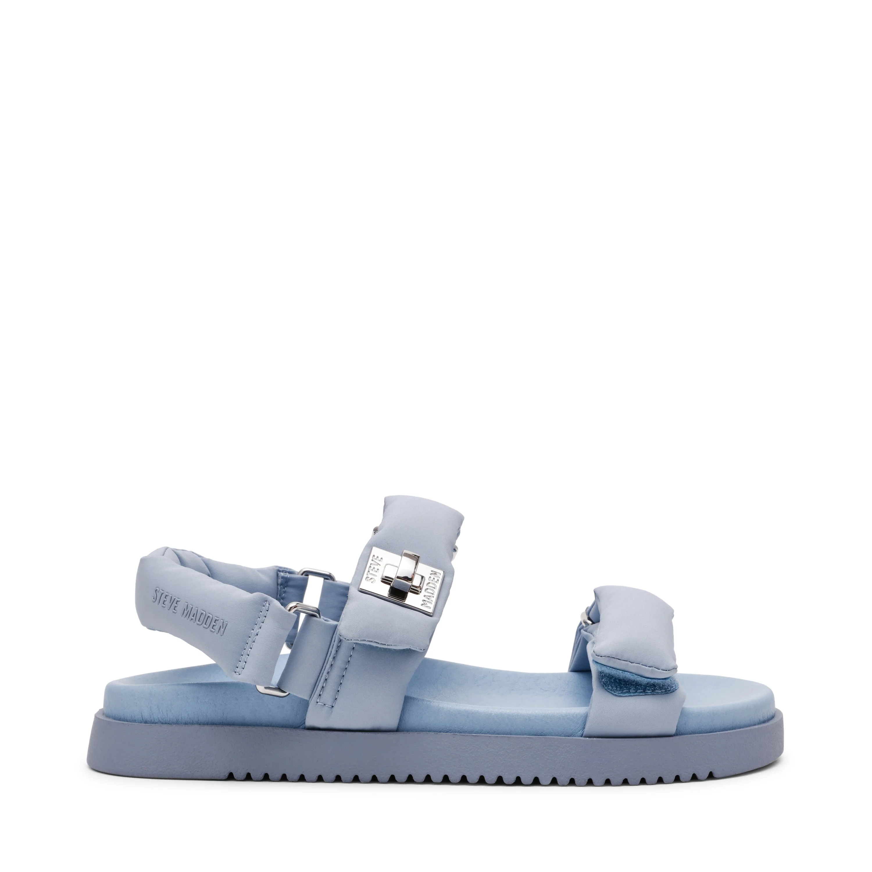 Monat Women's Blue Nylon Flat Sandals - Image 8